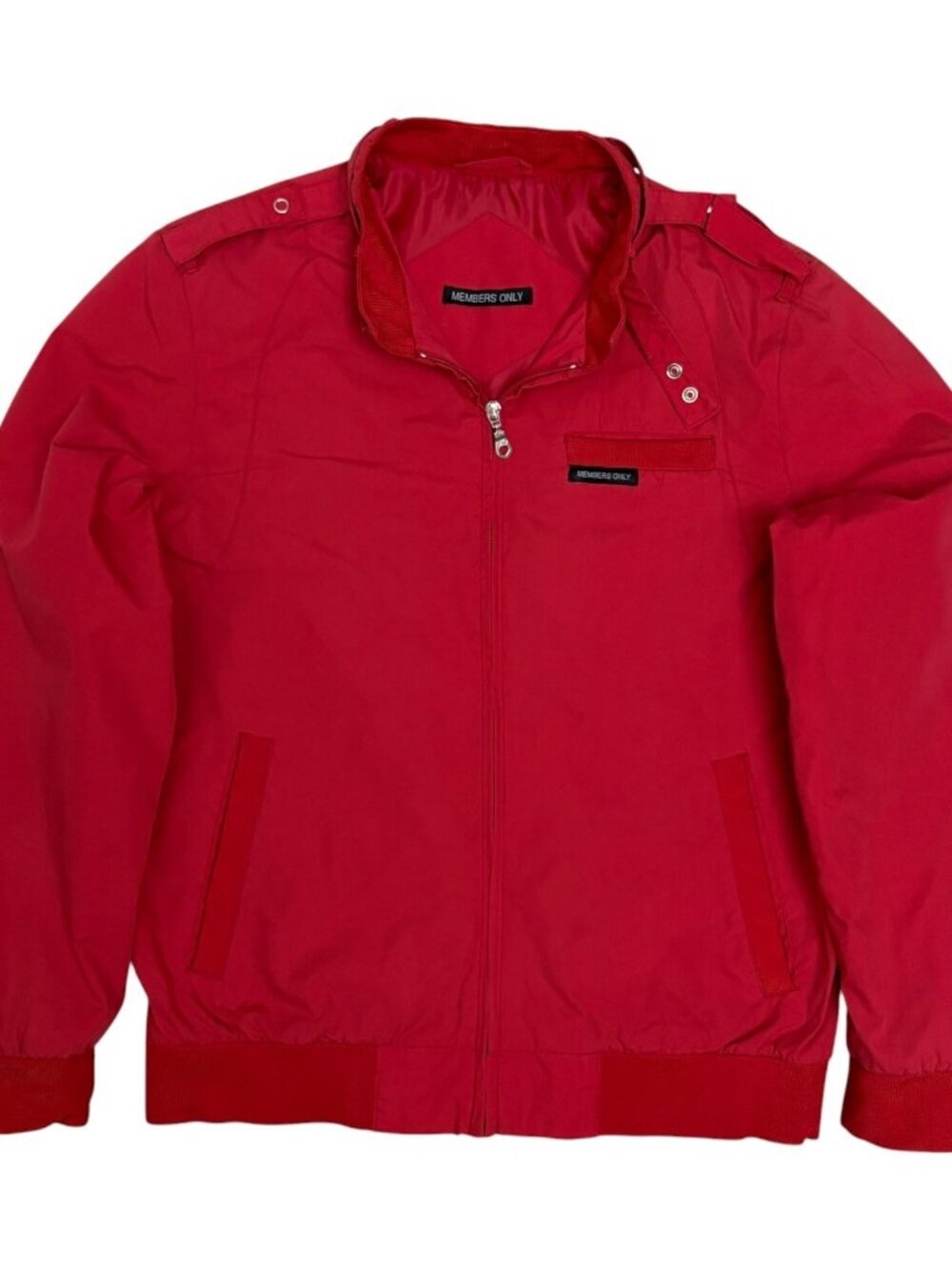 MEMBERS ONLY Vintage Jacket Bomber Red Retro Business Casual Coat Mens Medium
